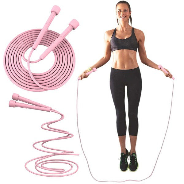 Cuerda de saltar para fitness cardiovascular - Cuerda de saltar versátil y ajustable para mujeres y hombres, cuerda de saltar rápida para ejercicio, gimnasio, entrenamiento y equipo de ejercicio