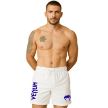 COBRA UFC FIGHT TRAINING RUNNING TACTEL ELASTANE SPORTS GYM DRY FIT SHORTS - 白色 - 查看 2