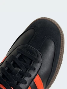 Adidas Originals Adidas Samba OG Premium Sneakers, Timeless Retro Trainers In Fall Tones, Leather & Suede Construction, Low-Top Casual Sneaker For Outdoor, Sports, Sambas For School And Work, Daily Shoes For Skate Outfit - 核心黑/衝擊橙/膠 - 查看 3