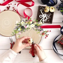 4 pezzi Fette di legno naturale, dischi di legno tondi grandi per artigianato, da dipingere a mano, per centrotavola, arti e mestieri, progetti fai-da-te, accessori per la pittura, omaggi per feste, decorazioni natalizie e decorazioni per la casa