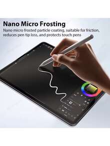 Yezodawee 适用于 iPad 10 代 10.9 英寸 (2022) / iPad 11 代 A16 (2025) 的纸质触感屏幕保护膜，磨砂 PET 薄膜，支持书写，兼容触控笔且灵敏度高，防眩光，防指纹，超薄纳米柔性屏幕保护膜，易于安装，磨砂纸质质感，兼容 Face ID 和 Apple Pencil，防刮擦，无气泡，高清透明。