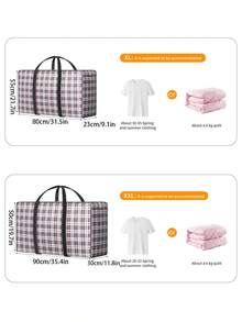 Extra Large Capacity Storage Bag, Portable Carry-On Luggage Bag, Waterproof Oversized Laundry Bag, Suitable For Travel, Dorm, Moving, Featuring Mesh Pattern, Waterproof, Handles, Ideal For Bedding, Moving Boxes, Packing, Back To School Essentials - White - View 10