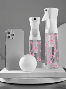 Bow Decor Transparent PET Refillable Travel Spray Bottle, Multi-Purpose Fine Mist Sprayer Bottle, Suitable For Travel And Business, Can Be Used As Makeup Remover Spray, Reusable Hair Mist Bottle, Continuous Spray Bottle, Also For Hair Styling, Cleaning, Plant Misting And Facial Hydration - Multicolor - View 3