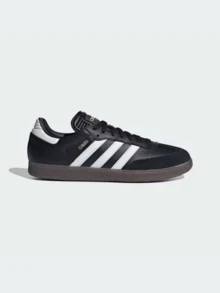 Adidas Originals Adidas Samba OG Premium Sneakers, Timeless Retro Trainers In Fall Tones, Leather & Suede Construction, Low-Top Casual Sneaker For Outdoor, Sports, Sambas For School And Work, Daily Shoes For Skate Outfit - 核心黑 / 雲霧白 / 亮麗紅 - 查看 3