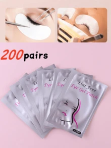 200/100/50/25/10对睫毛延长凝胶贴片套装，天然水凝胶，适用于美容化妆面膜套装用品眼膜垫美容工具 - 彩色 - 查看 17