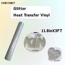 CHEONET 1 Tấm phim nhựa vinyl chuyển nhiệt lấp lánh 30cmx21cm/11.8*8.2IN tự làm quần áo theo yêu cầu - phồng bạc - Xem 16