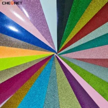 CHEONET 1 件 30cmx21cm/11.8*8.2 英寸闪光热转印乙烯基薄膜 DIY 定制服装 - 香檳色 - 查看 3