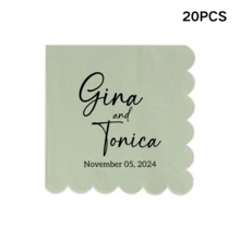 20-500 chiếc khăn ăn cưới tùy chỉnh, khăn ăn giấy viền lượn sóng cá nhân hóa với nhiều kiểu chữ và màu mực, khăn ăn dùng một lần 2 lớp cho đồ uống và tráng miệng, trang trí bàn tiệc cưới hoàn hảo cho tiệc cưới, kỷ niệm, tiệc đính hôn, buổi hẹn hò, tiệc sinh nhật, khăn ăn cocktail tùy chỉnh, phong cách Poetcore, tình yêu vĩnh cửu. - Nhiều màu - Xem 20