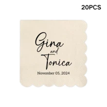 20-500 chiếc khăn ăn cưới tùy chỉnh, khăn ăn giấy viền lượn sóng cá nhân hóa với nhiều kiểu chữ và màu mực, khăn ăn dùng một lần 2 lớp cho đồ uống và tráng miệng, trang trí bàn tiệc cưới hoàn hảo cho tiệc cưới, kỷ niệm, tiệc đính hôn, buổi hẹn hò, tiệc sinh nhật, khăn ăn cocktail tùy chỉnh, phong cách Poetcore, tình yêu vĩnh cửu. - Nhiều màu - Xem 30