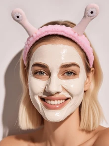 1 Face Washing Headband/2 Face Washing Wrist Straps/3 Set Of Hydrotherapy Headbands, Makeup Headbands, Face Washing Headbands, Skincare Headbands, Pink Velvet Fluffy Sponge Headbands, Bows, Bubbles, Hydrotherapy Headbands, Wristbands, Set Of Women's And Girls' Hair Accessories - Multicolor - View 5