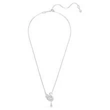 SWAROVSKI SWAN 新款維也納白色天鵝項鍊女鎖骨鍊女送母親送女友送愛人生日禮物開學禮物聖誕禮物結婚禮物 - 白色 - 查看 6