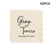 20-500 chiếc khăn ăn cưới tùy chỉnh, khăn ăn giấy viền lượn sóng cá nhân hóa với nhiều kiểu chữ và màu mực, khăn ăn dùng một lần 2 lớp cho đồ uống và tráng miệng, trang trí bàn tiệc cưới hoàn hảo cho tiệc cưới, kỷ niệm, tiệc đính hôn, buổi hẹn hò, tiệc sinh nhật, khăn ăn cocktail tùy chỉnh, phong cách Poetcore, tình yêu vĩnh cửu. - Nhiều màu - Xem 28