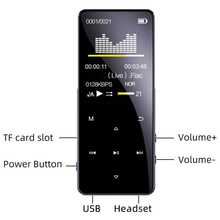 1pc Portable Bluetooth Mp4/Mp3 Player, Sleek Metal & Glass Material, Hi - Fi Music Player;  Modern & Stylish Style, Glossy Multi - Colored Look, Compact Rectangular Shape, High - Fidelity Sound & Versatile Function (E - Book, Alarm, Recorder, Video Playback) Detail, Ideal For On - The - Go Music Enjoyment.  Bluetooth Media Player Perfect For Daily Commute, Workout Sessions, Year - Round Portable Entertainment & Great As A Gift For Music Lovers, Students On Birthdays, Christmas. (Black) - 黑色 - 查看 3