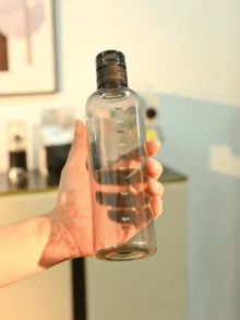 1 szt. Elegancki kubek z podziałką czasu dla mężczyzn i kobiet, przezroczysty plastikowy kubek, szczelny, prosty kubek na wodę, sportowy kubek na wodę