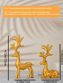 1pc Stacked Stone Sculpture, 1 Pair Deer Shaped Vase Resin Sculpture Set, Geometric Stone Flower Vase, Fashionable And Elegant Design, Desktop Decor, Suitable As Home And Office Gift, Birthday, Graduation, Christmas Gift