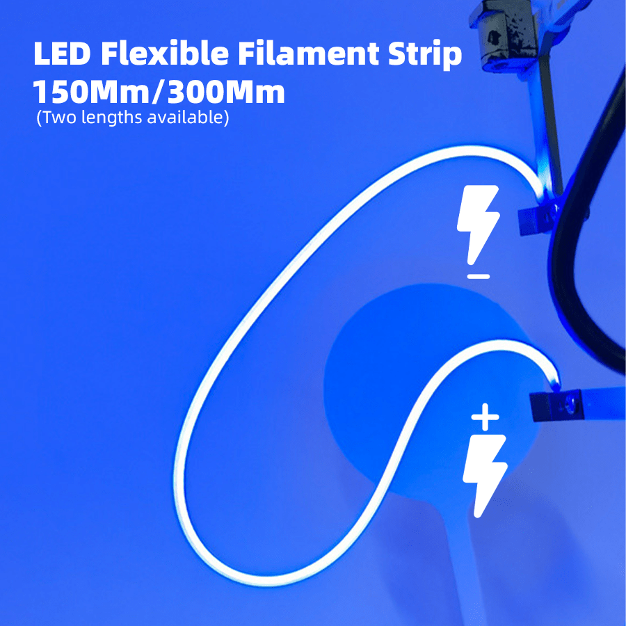 6 قطع شرائط إضاءة LED مرنة بطول 130مم/5.11بوصة ~ 300مم/11.81بوصة، باللون الأزرق، ساطعة ومرنة لل- DIY، تعمل بالبطارية 3 فولت (البطاريات غير مشمولة)، ديكور لغرفة المعيشة، عيد الهالوين/عيد الميلاد