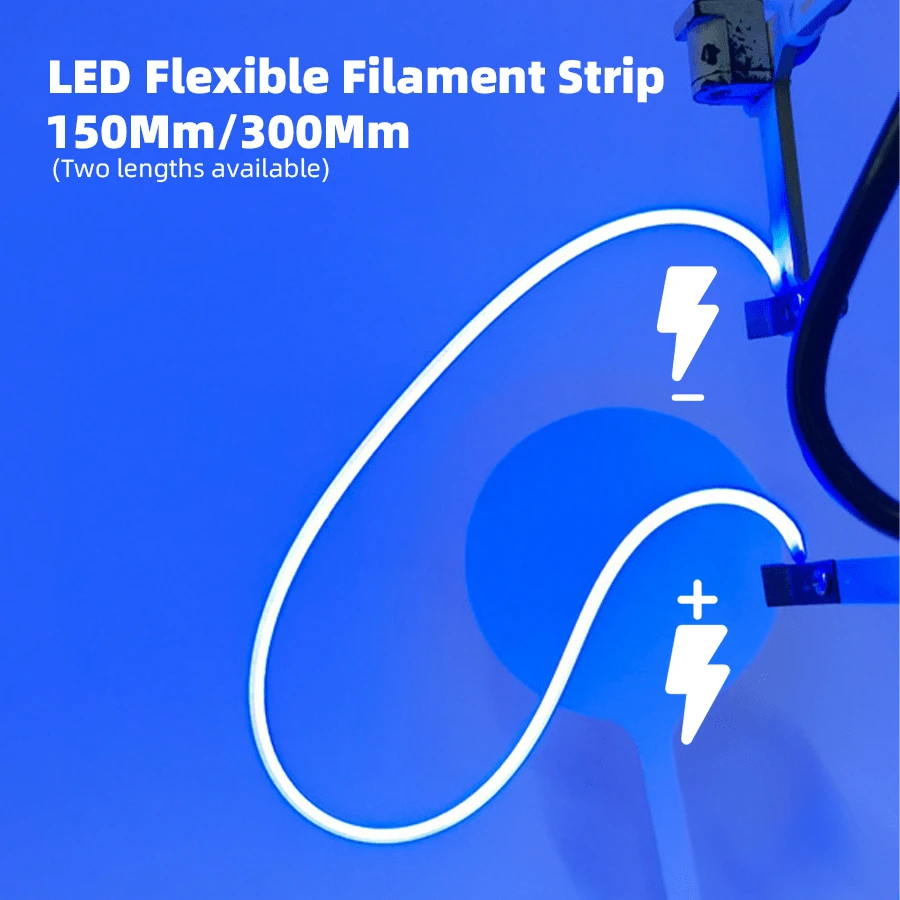 6 قطع شرائط إضاءة LED مرنة بطول 130مم/5.11بوصة ~ 300مم/11.81بوصة، باللون الأزرق، ساطعة ومرنة لل- DIY، تعمل بالبطارية 3 فولت (البطاريات غير مشمولة)، ديكور لغرفة المعيشة، عيد الهالوين/عيد الميلاد