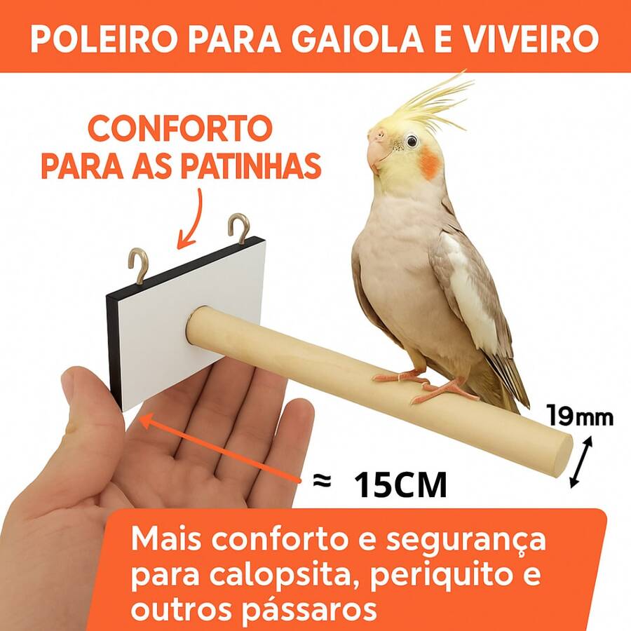 fn pets Natural Perch For Cage And Aviary – Cockatiels, Parakeets And Lovebirds, Bird, Pet - Nhiều màu - Xem 1