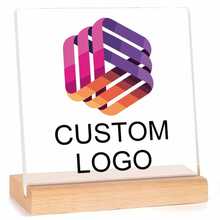 2D Plat 1pc Customizable Acrylic Logo Display Board Personalized Corporate Sign, Versatile Indoor & Outdoor Decor, No Electricity Needed.