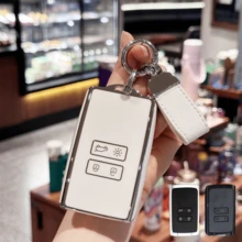 钥匙扣套、钥匙包套适用于雷诺 Captur、Koleos、Kadjar、Arkana、Megane、Dacia Duster、Sandero、Stepway 和智能遥控器钥匙扣圣诞礼物 - 彩色 - 查看 4