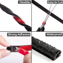 10 Feet Door Draft Excluder, Self-Adhesive Rubber Soundproof Window And Door D-Shaped Seal Strip, Door Frame Gap Weather Strip