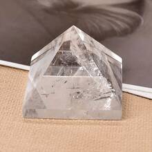 1pc Natural Crystal Clear Quartz Pyramid Quartz Healing Stones Chakra Reiki Crystal Point Tower Home Decor Meditation Ore Minerals