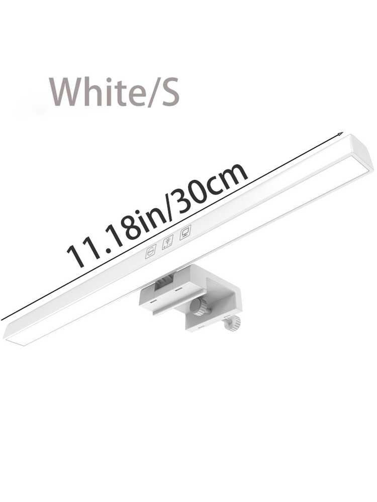 1条19.68英寸/11.81英寸黑/白电脑显示器灯条，屏幕夹灯，LED屏幕灯带，适用于工作站，可调光定时显示灯，适用于台式机/办公室/家庭/游戏触摸屏，护眼屏幕夹灯 - 多色 - 查看 13