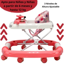 Joykoo Baby Walkers - 粉色 - 查看 3