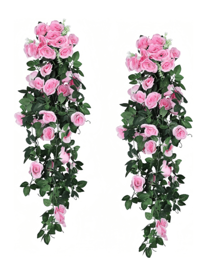Nejlue Artificial Flowers/Plants1111 Home & Living 1pc Artificial Rose Vine Garland, Suitable For Home, Room, Garden, Wall, Indoor/Outdoor, Bedroom, Wedding, Dining Table, Party, Birthday, Balcony Decor, Spring Decorations, Valentine's Day Decorations