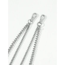 1pc Fashion Minimalist Punk Style Stainless Steel Double-Layer Pants Chain, Suitable For Teen, Casual Outdoor, Athletic, Vacation, Travel, Graduation Gifts, Birthday, Daily Wear