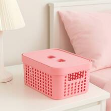 Kit 2 2-Liter Organizer Box With Lid LP House Multipurpose Resistant Exclusive Design - Rosa - Ver 7