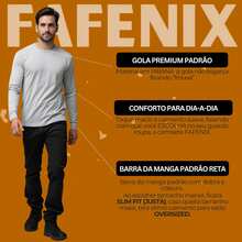 Kit 03 Men's Long Sleeve T-Shirt, Plain Cotton, Basic, Round Neck - Grey - View 5
