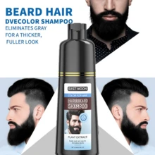 Men's Mustache & Beard Dye For Gray Hair Coverage - Natural Permanent Beard Hair Dye,Plant Extracts Gentle & Non-Irritating, Easy To Color, Beard Dye For Men - 藍色-黑色 - 查看 4