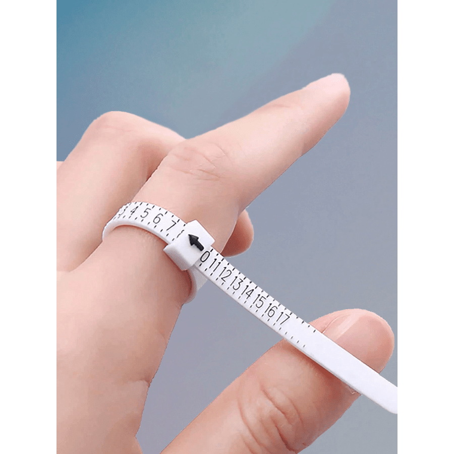 1pc White Soft Ring Sizer, Measuring Tool For Ring Size, Jewelry Measuring Tape