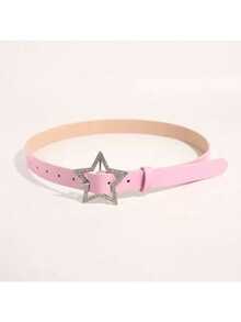 1pc Dopamine Diva Y2K Style Pink Waist Belt, Fashionable Design For Jeans, New Summer