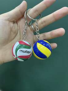 1pc Creative Volleyball Keychain, Cute Small Sports Ball Key Backpack Pendant, Fan Gift Accessories - Multicolor - View 18
