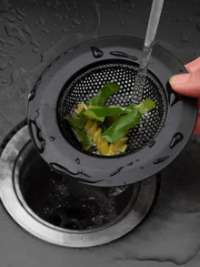 2个装厨房水槽滤网，4.5英寸不锈钢材质，宽边设计，防止堵塞，可送给父母、家人、朋友，是厨房用品、厨房配件和厨房工具的理想之选。 - 彩色 - 查看 10