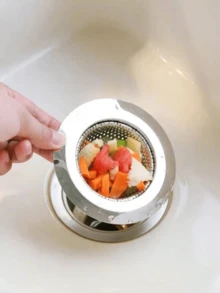 2个装厨房水槽滤网，4.5英寸不锈钢材质，宽边设计，防止堵塞，可送给父母、家人、朋友，是厨房用品、厨房配件和厨房工具的理想之选。 - 彩色 - 查看 4