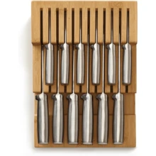 Joseph Joseph DrawerStore Compact Knife Organizer, Holds Up To 9 Knives, Kitchen Organization &Amp; Drawer Storage, Bamboo - ColorC - 查看 3