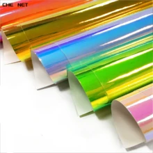 1 张全息激光变色龙自粘性乙烯基永久性乙烯基和转移胶带薄膜 DIY 定制工艺品