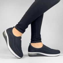 Modare Women's Gym Casual Sneakers Comfortable Orthopedic Shock Absorbing Everyday Stylish Original - màu đen - Xem 1