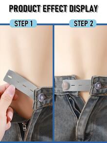 Set de 5 piezas / 1 pieza de extensores de cintura elástica, extensores de botón de pantalón, extensores de cintura ajustables, hebillas de extensión de cinturón, expansores de manga elástica y correas para ensanchar la cintura con broches ajustables