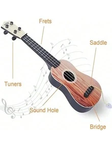 迷你尤克里里吉他玩具，提升技能，古典早教乐器，适合作为男孩、女孩、儿童、幼儿的圣诞礼物 - 彩色 - 查看 7