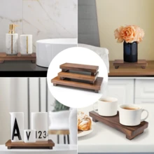 Display decorativ - Tavă din lemn pentru baie, Decor pentru blat de baie, Tavă din lemn pentru săpun de vase pentru blaturi de bucătărie, Săpunieră din lemn, Suport pentru săpun din lemn, Tavă pentru alimente, Suport modern pentru dozator de săpun în stil rustic.