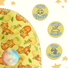 Anti-Allergic Baby Blanket Super Soft Flannel 100% Cotton Large With 70x90cm Layette For Girl Boy Minasrey Blanket Printed Blanket With Crochet Around Beautiful And Cute Finish - 女性化 - 查看 11