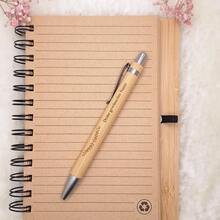 1/5/10/50PCS Custom Bamboo Ballpoint Pens, Personalized Engraved Pens, Portable , Engravable Name & Logo, Wedding Favors, Teacher's Day Gifts, Business Office Gifts, Student Stationery Souvenirs - Multicolor - View 7