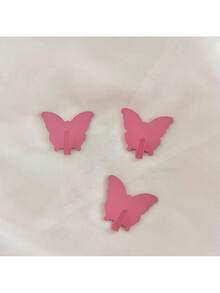 1/3/5pcs Butterfly Design Decorative Wall Hooks, Cute For Girls' Room Decor, Minimalist Style - Multicolor - View 42
