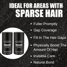 2pcs/Set Adglamful Hair Fibers 15g*2, Weightless, Invisible Care, Natural Absorption, Wind & Sweat Resistant, & Gentle, Suitable For People With Thinning Hair