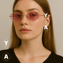 Men Fashion Glasses - Màu Hồng baby - Xem 1