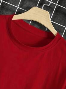Summer Bestsellers Men's Graphic T-Shirt - Black Guitar And Mexican Hat Skull Design Short Sleeve Shirt - Lightweight Breathable Fabric, Suitable For Fitness, Running, Casual Wear - Machine Washable Daily Street Style Top, Fashionable Sports Gear, Durable Material, Youth Style Supple - 紅色 - 查看 4
